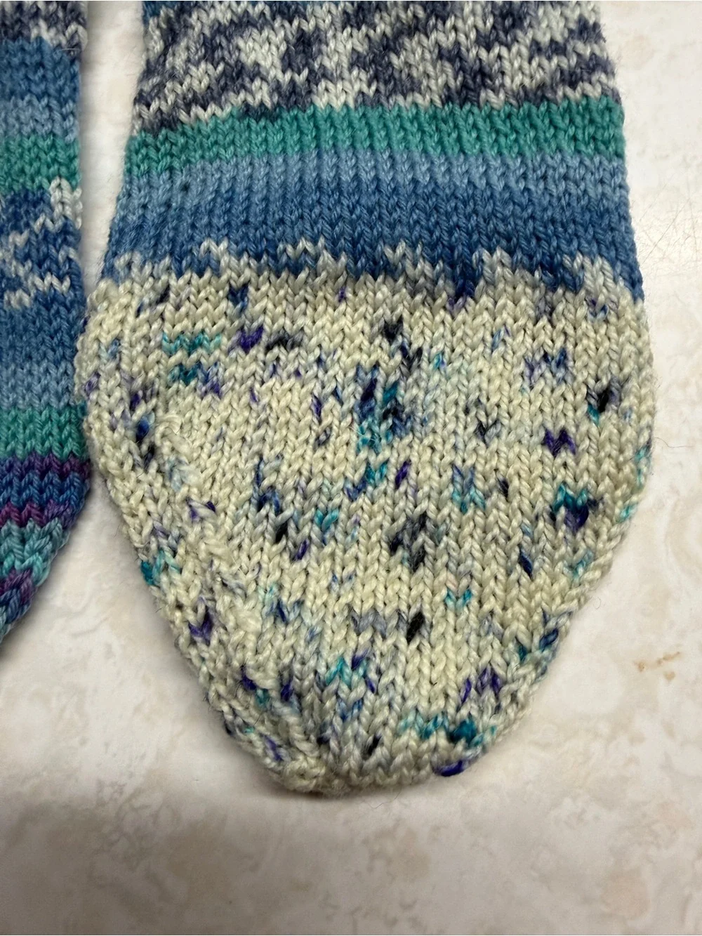 Hand Knit Merino Wool Blend Socks Women's M/L Fraternal OOAK Cozy Cabin